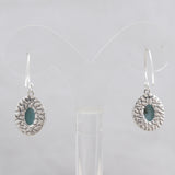Rainbow Moonstone Silver Earrings