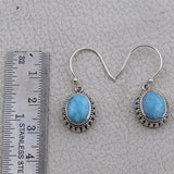 Rainbow Moonstone Silver Earrings