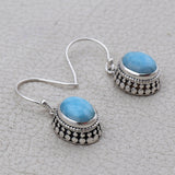 Natural Spiny Oyster Turquoise Silver Earrings