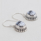Dendritic Opal Silver Earrings