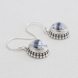 Dendritic Opal Silver Earrings