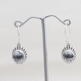Dendritic Opal Silver Earrings