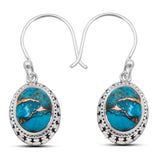 Natural Spiny Oyster Turquoise Silver Earrings