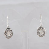 Natural Dendrite Opal Silver Earrings