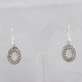 Rainbow Moonstone Silver Earrings
