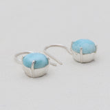 Larimar Silver Earrings