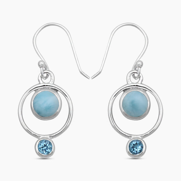 Rainbow Moonstone Silver Earrings