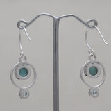 Natural Dendritic Opal Silver Earrings