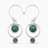925 Sterling Silver Malachite Earrings