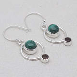 925 Sterling Silver Malachite Earrings