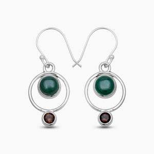925 Sterling Silver Malachite Earrings