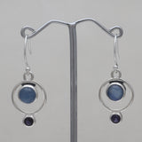 Natural Dendritic Opal Silver Earrings