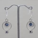 Natural Dendritic Opal Silver Earrings