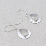 Natural Larimar Silver Earrings