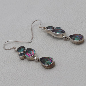 Mystic Quartz Silver Earrings