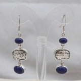 Natural Lapis Lazuli Silver Earring