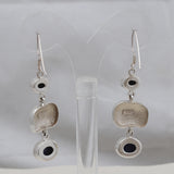Natural Lapis Lazuli Silver Earrings