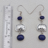 Natural Lapis Lazuli Silver Earring