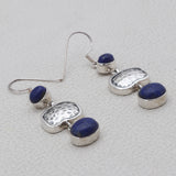 Natural Lapis Lazuli Silver Earrings