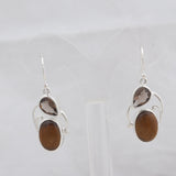 Natural Labradorite & Mystic Quartz Silver Earrings