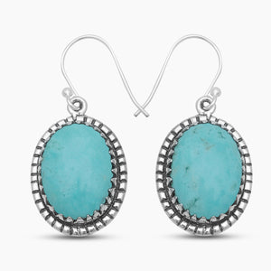 Mexican Turquoise Silver Earrings