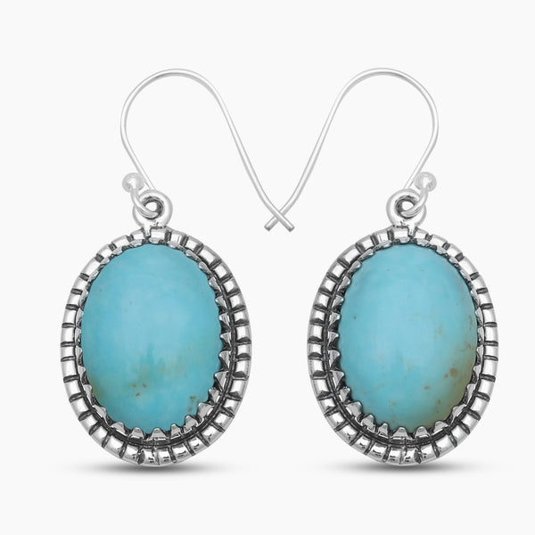 Mexican Turquoise Silver Earrings