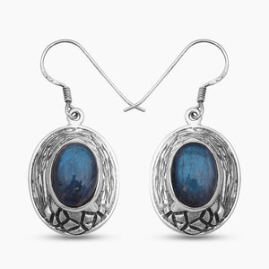 Labradorite Silver Earrings