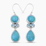 Mexican Turquoise Silver Earrings