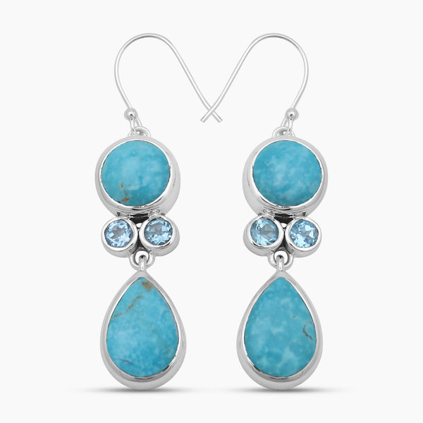 Mexican Turquoise Silver Earrings