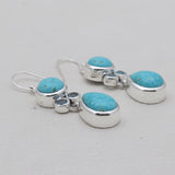 Mexican Turquoise Silver Earrings