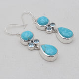 Mexican Turquoise Silver Earrings