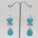 Mexican Turquoise Silver Earrings
