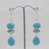 Mexican Turquoise Silver Earrings