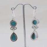 Mexican Turquoise Silver Earrings