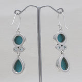 Mexican Turquoise Silver Earrings