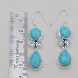 Mexican Turquoise Silver Earrings