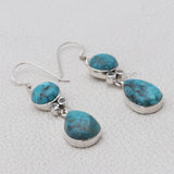 Rainbow Moonstone Silver Earrings