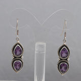 Amethyst Silver Earrings