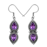 Amethyst Silver Earrings