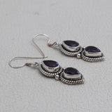 Amethyst Silver Earrings