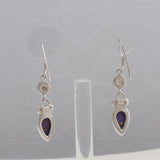 Purple Turquoise Silver Earrings