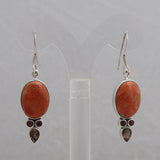 Sponge Coral Silver Earrings