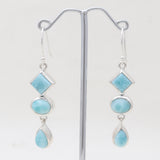 Rainbow Moonstone Silver Earrings