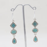 Rainbow Moonstone Silver Earrings