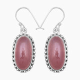 Rainbow Moonstone Silver Earrings