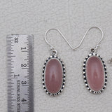 Rainbow Moonstone Silver Earrings