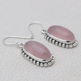 Rainbow Moonstone Silver Earrings