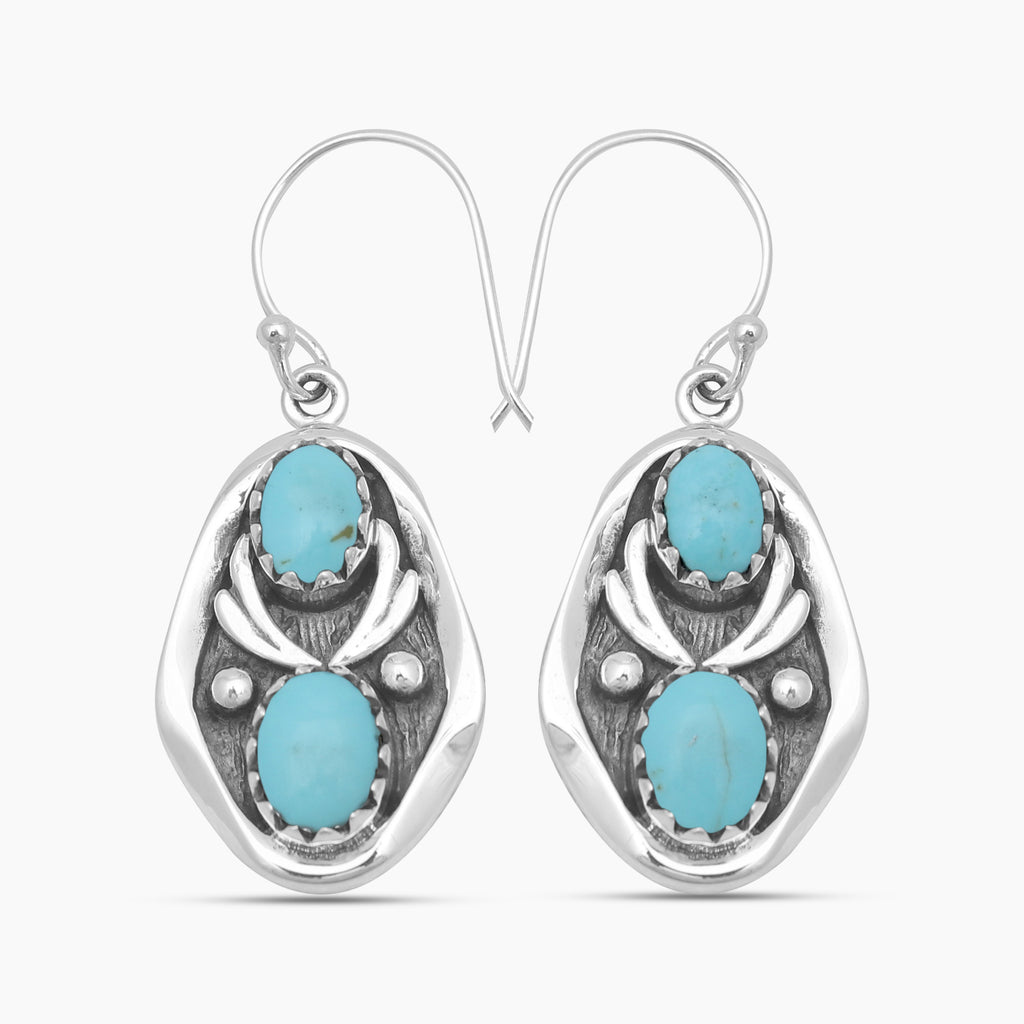 Arizona Turquoise Silver Earrings