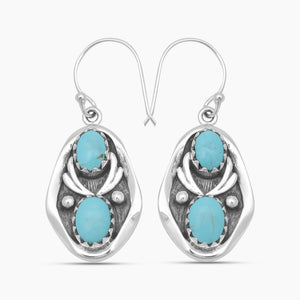 Arizona Turquoise Silver Earrings