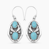 Arizona Turquoise Silver Earrings